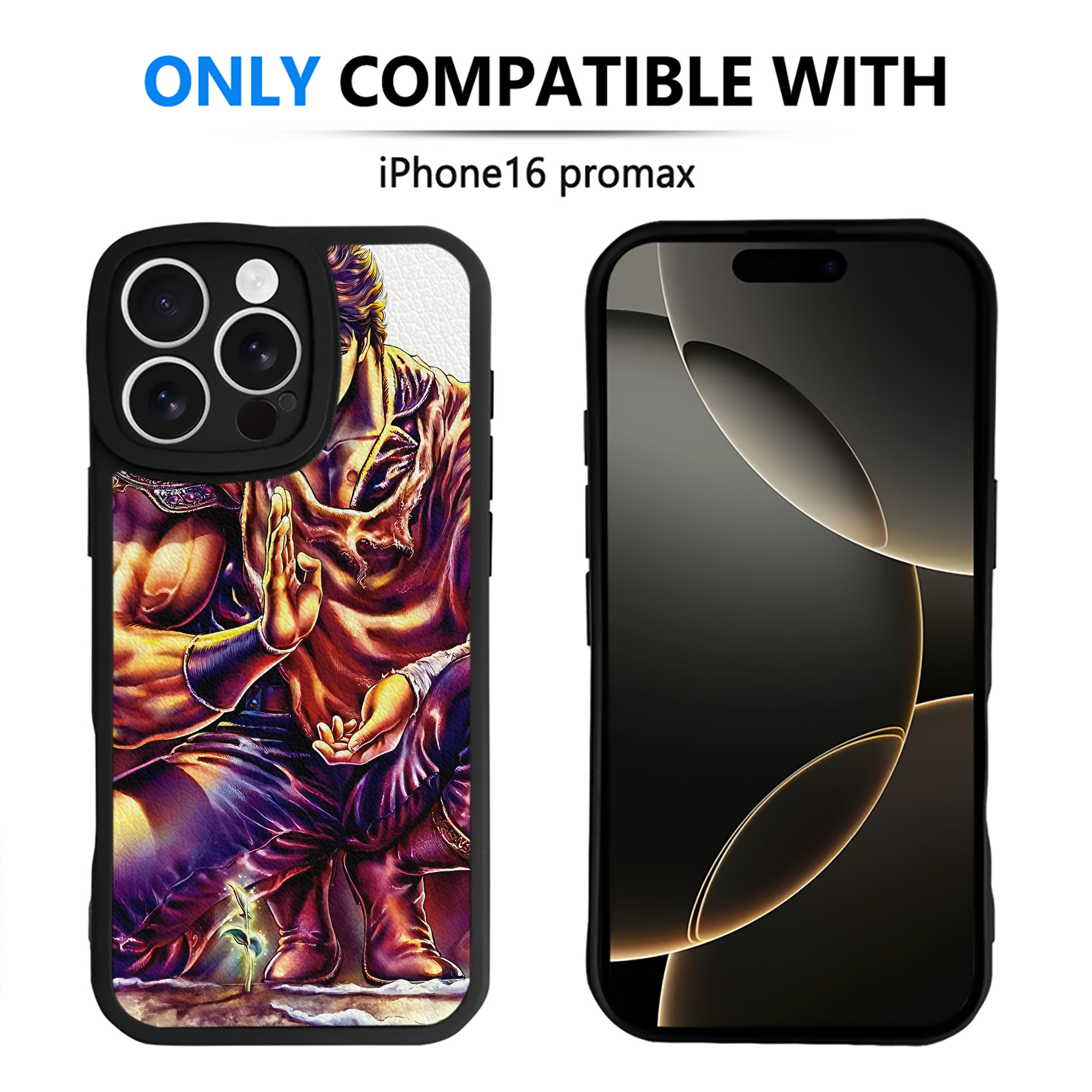 （画像用） 北斗の拳 Fist of the North Star 【iPhone 16シリーズ対応】シリコンスマホケース（レザー調） 材質：シリコン